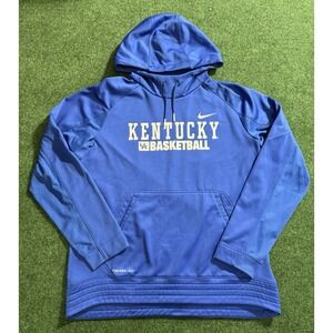 Kentucky Wildcats Men's Size Large Nike Elite Therma-Fit Drawstring Hoodie‎ Blue